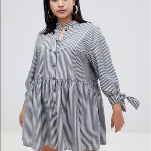 ASOS tiered mini smock dress